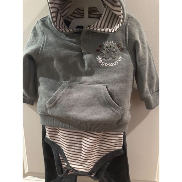 NEW Kids Headquarters Little Stegosaurus 4 Piece Outfit Size 6 Months - Picture 10 of 14